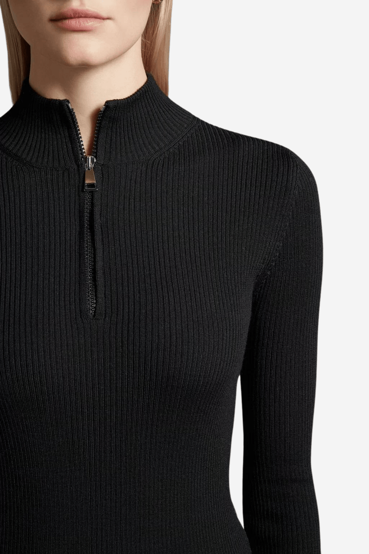 Moncler Genser & Cardigan Wool Zip-Up Polo Neck Jumper