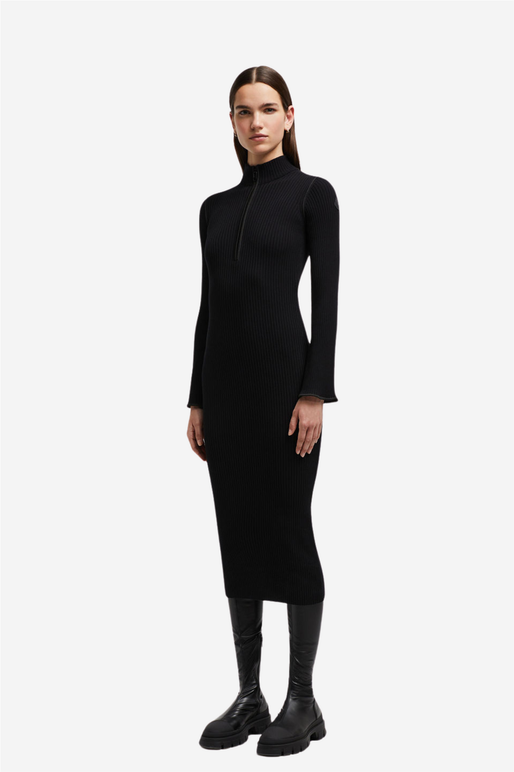Moncler Kjoler & jumpsuits Abito Midi Dress Black