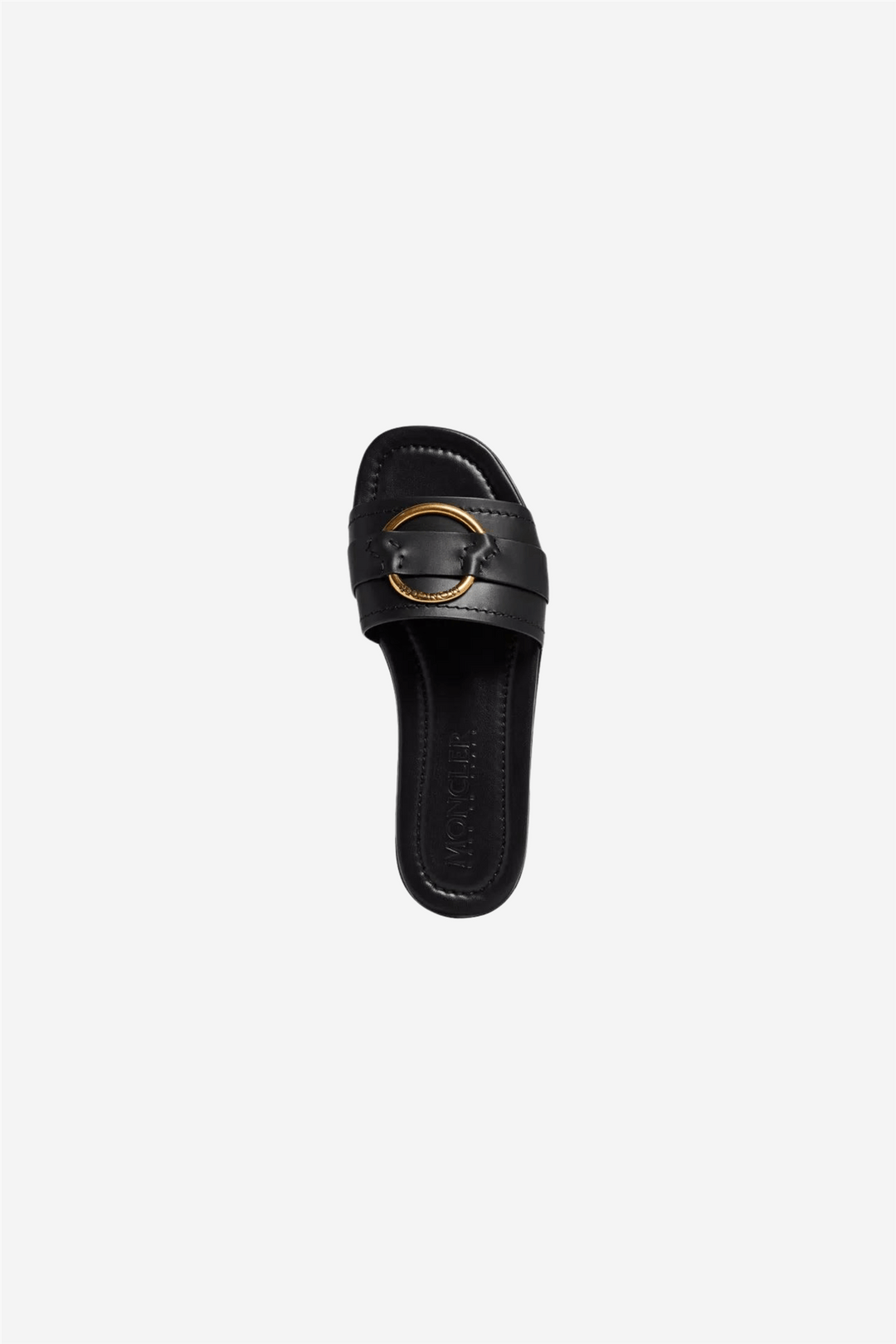 Moncler Sko Bell Leather Sliders Black