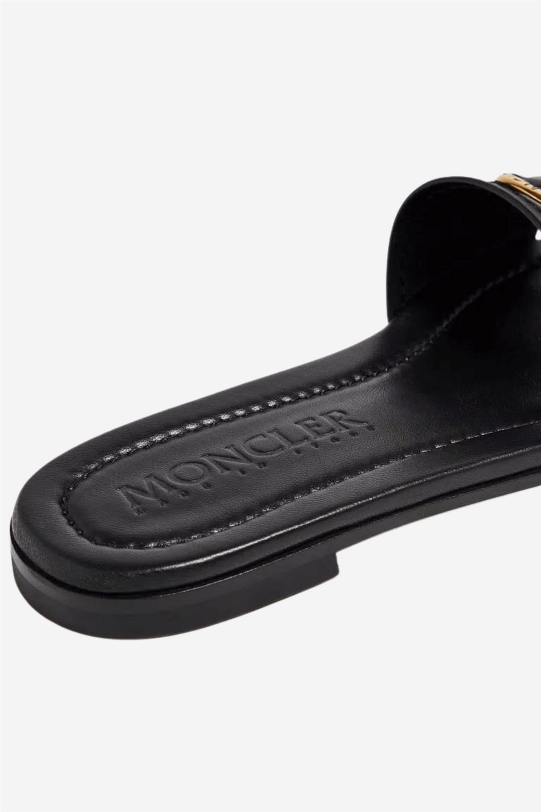 Moncler Sko Bell Leather Sliders Black