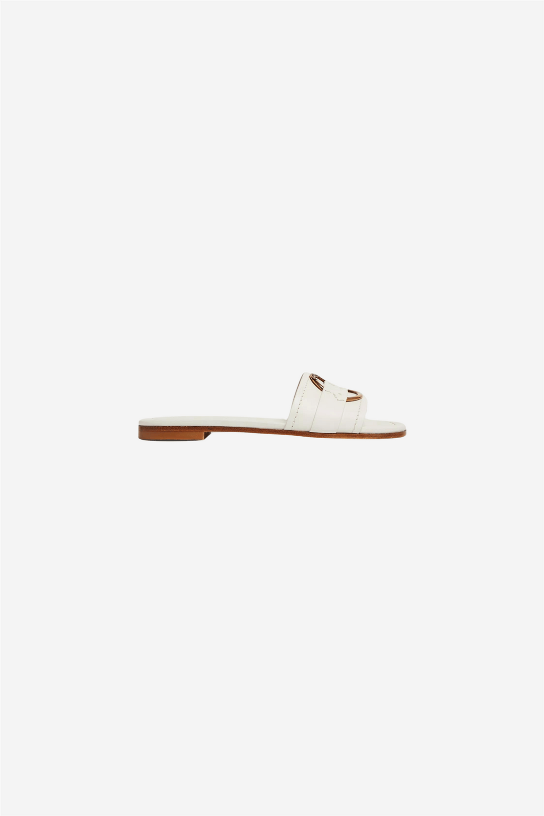 Moncler Sko Bell Leather Sliders White
