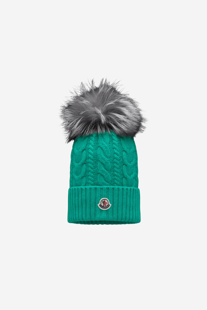 Moncler Tilbehør Berretto Tricot Silver Fur