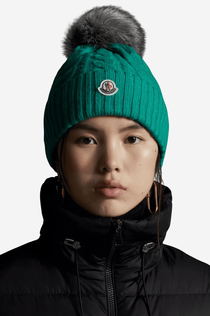 Moncler Tilbehør Berretto Tricot Silver Fur