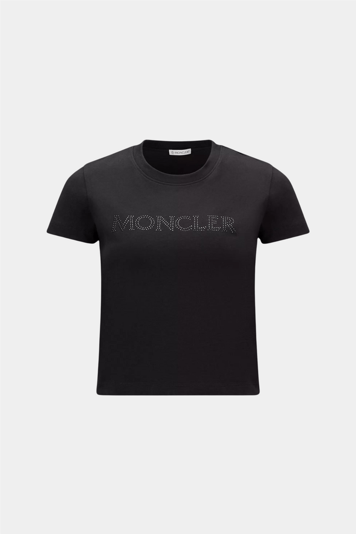 Moncler Topper & t-skjorter Crystal Logo T-Shirt Black