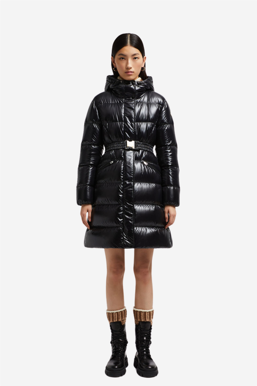 Moncler Yttertøy Bellevue Long Down Jacket Black