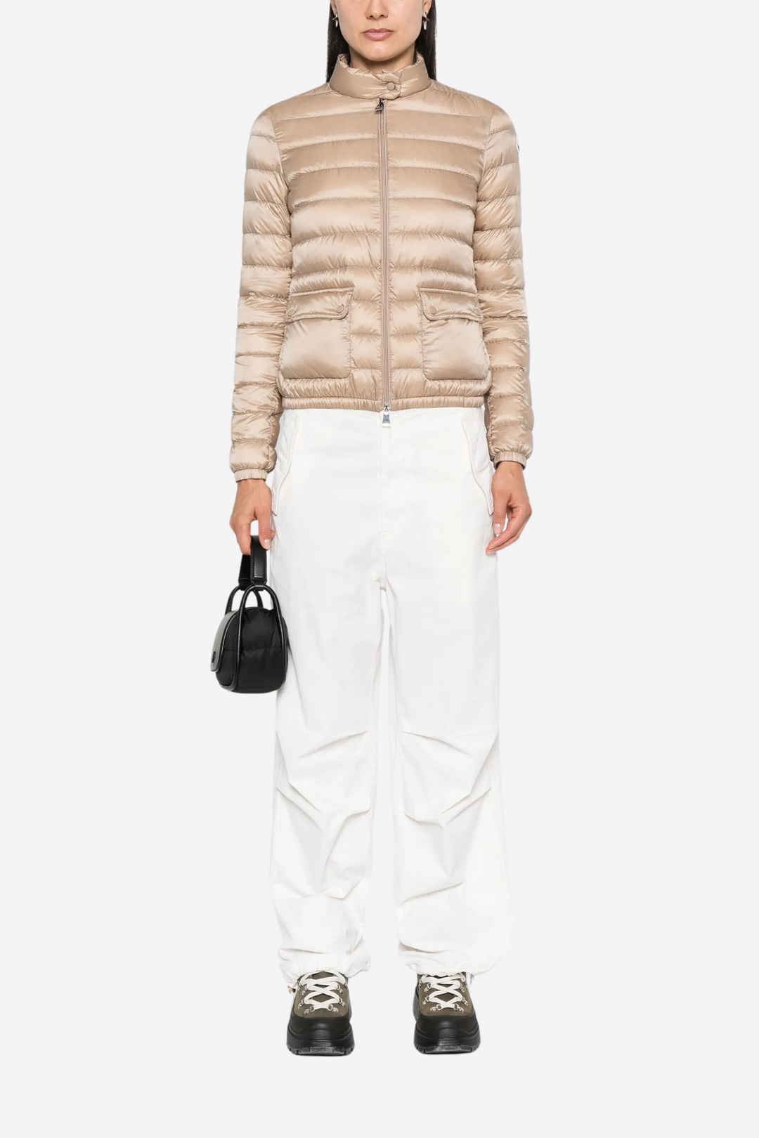 Moncler Yttertøy Lans Short Down Jacket Light Beige