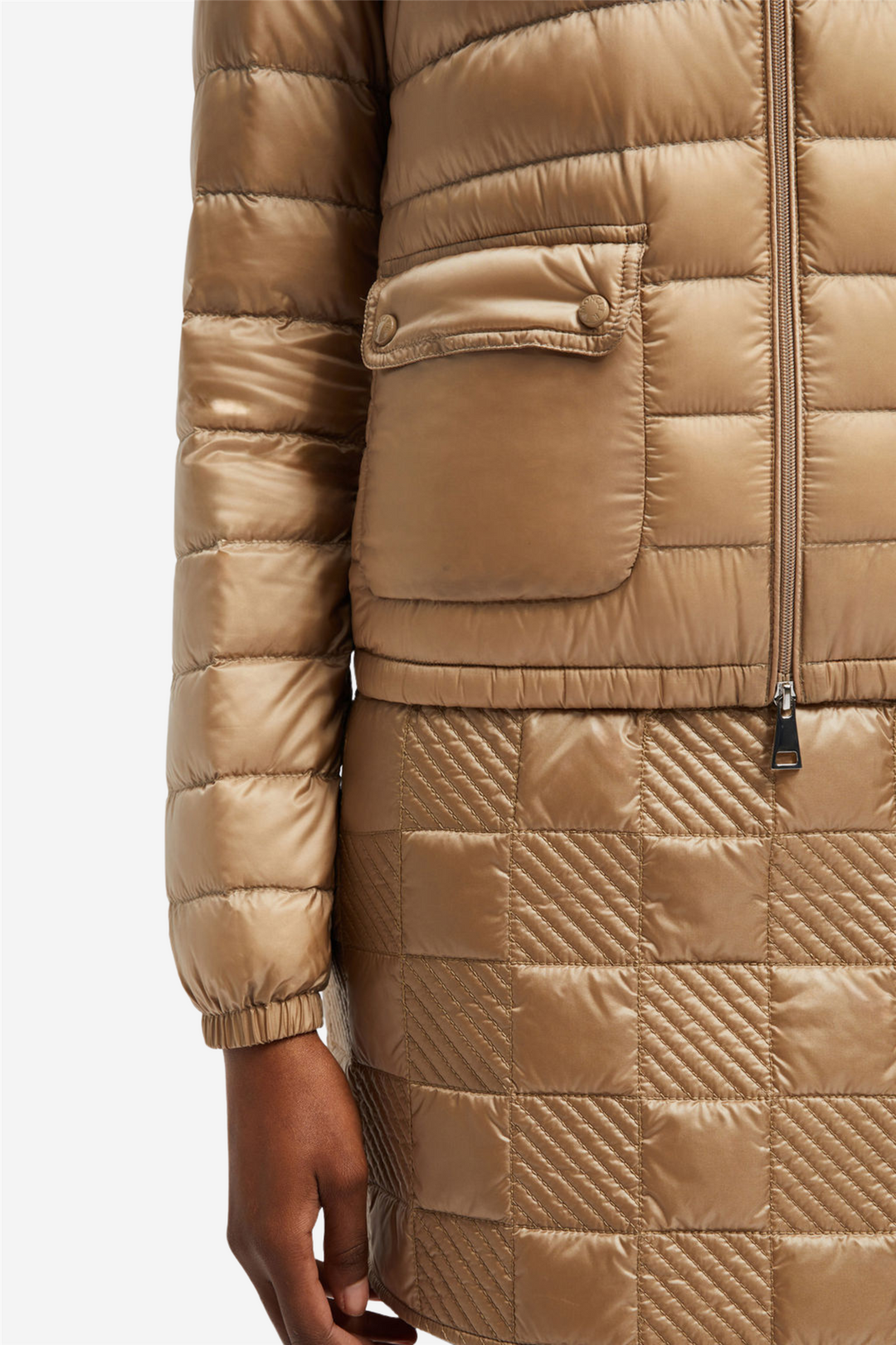 Moncler Yttertøy Lans Short Down Jacket Stone