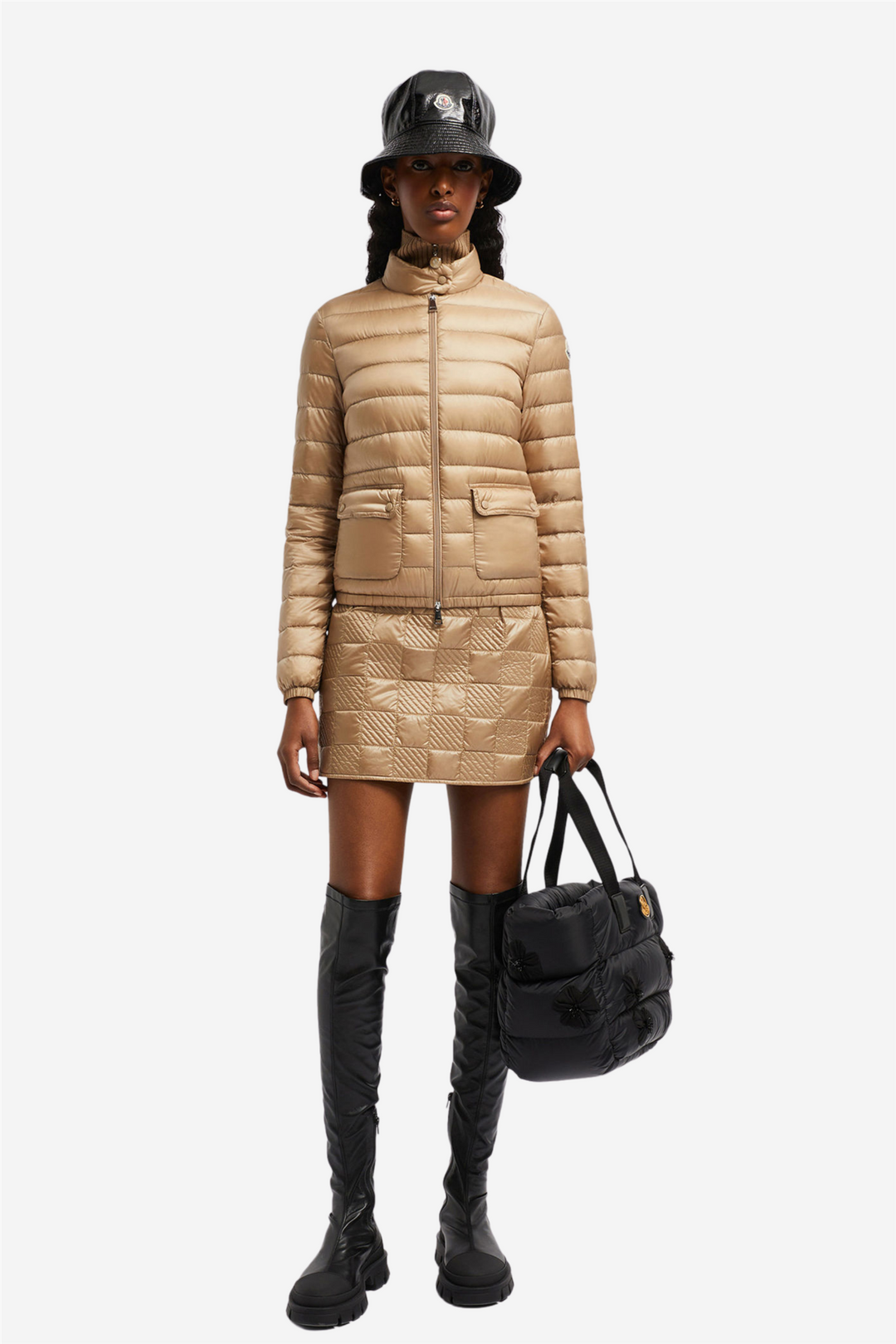 Moncler Yttertøy Lans Short Down Jacket Stone