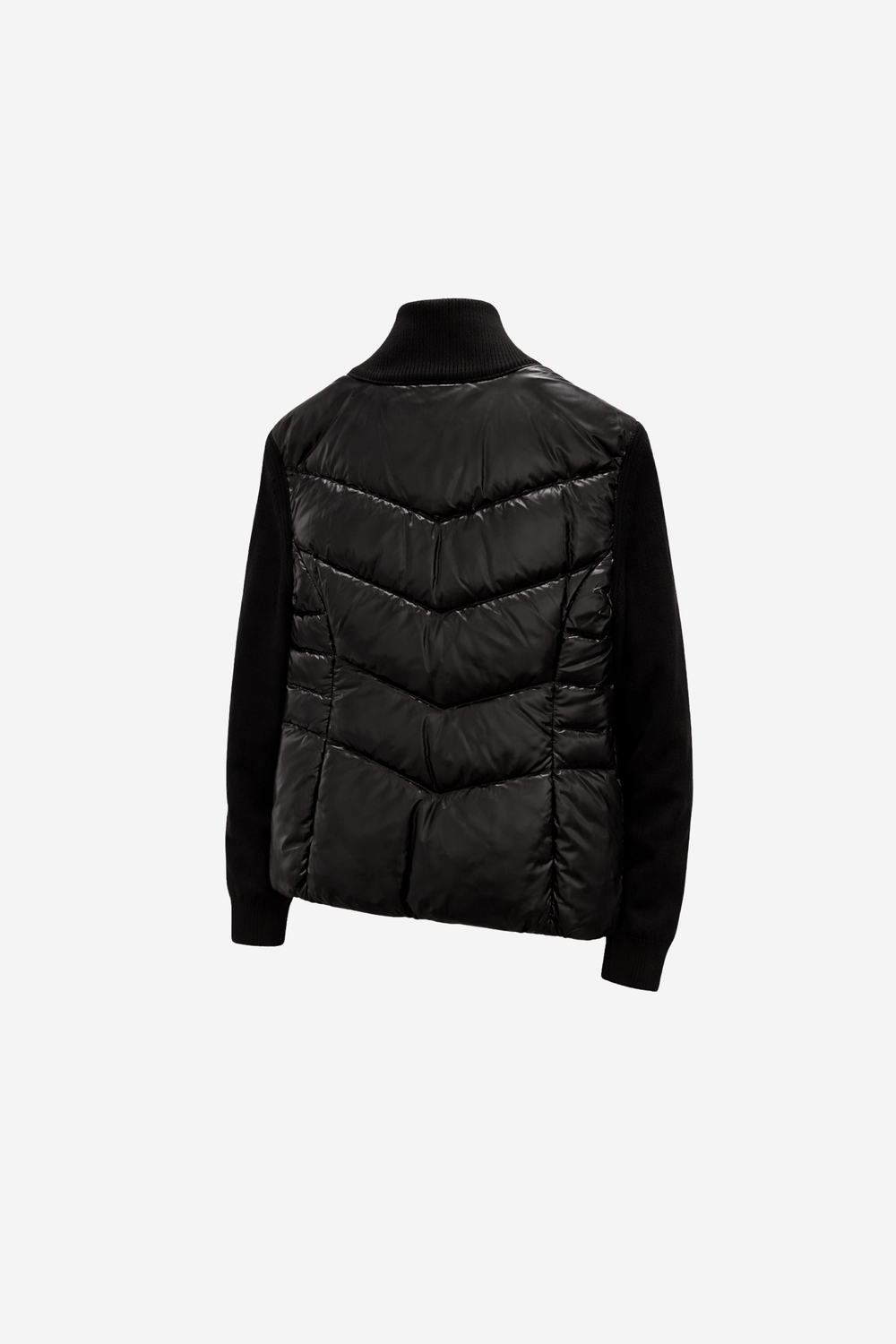 Moncler Yttertøy Padded Wool Zip-Up Cardigan Black