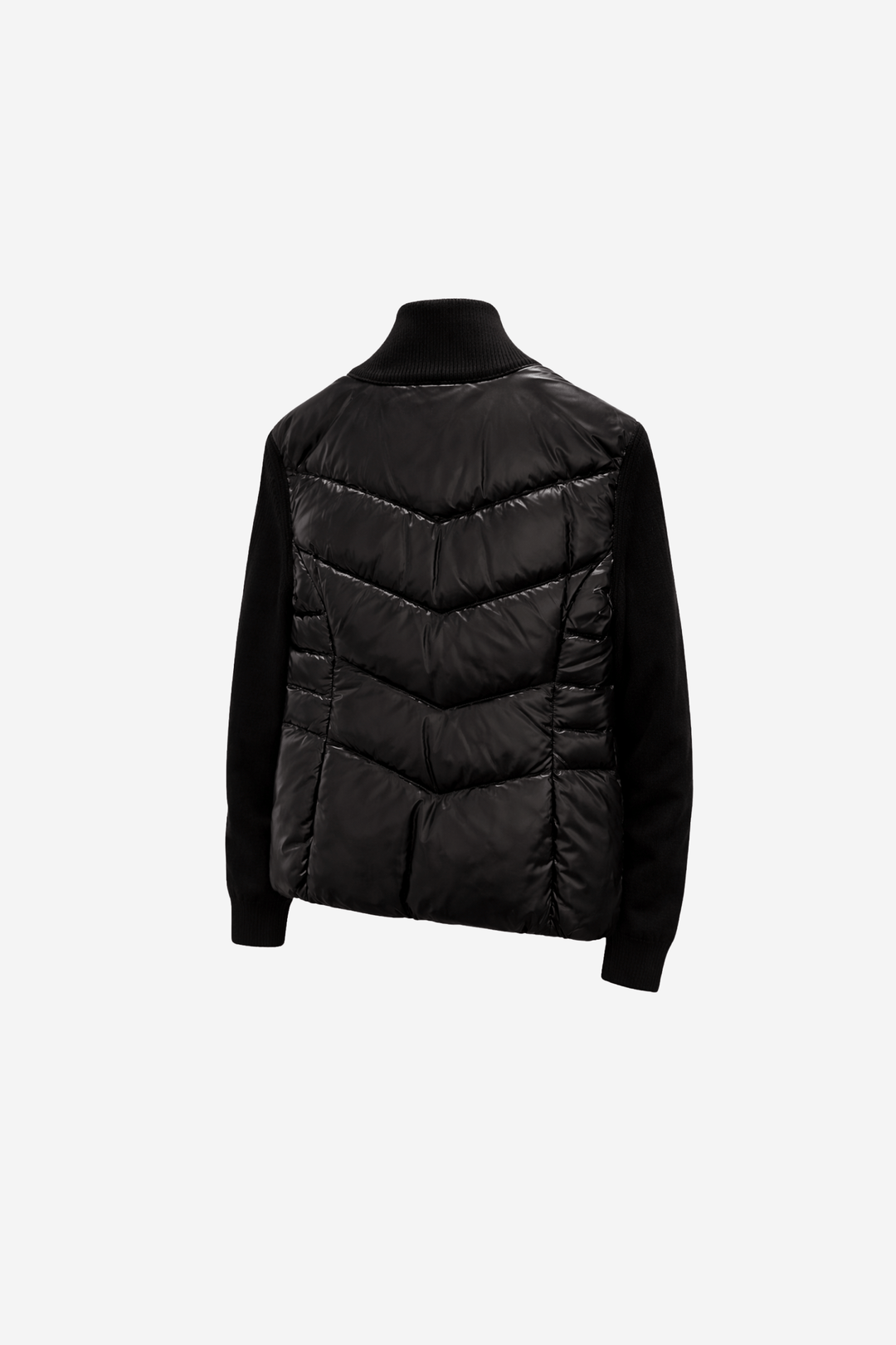 Moncler Yttertøy Padded Wool Zip-Up Cardigan Black