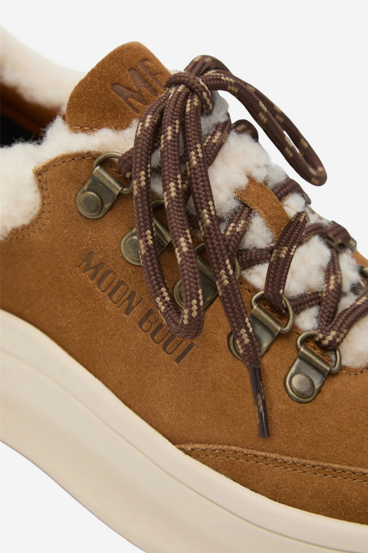 Moon Boot Sko City Shearling Cognac