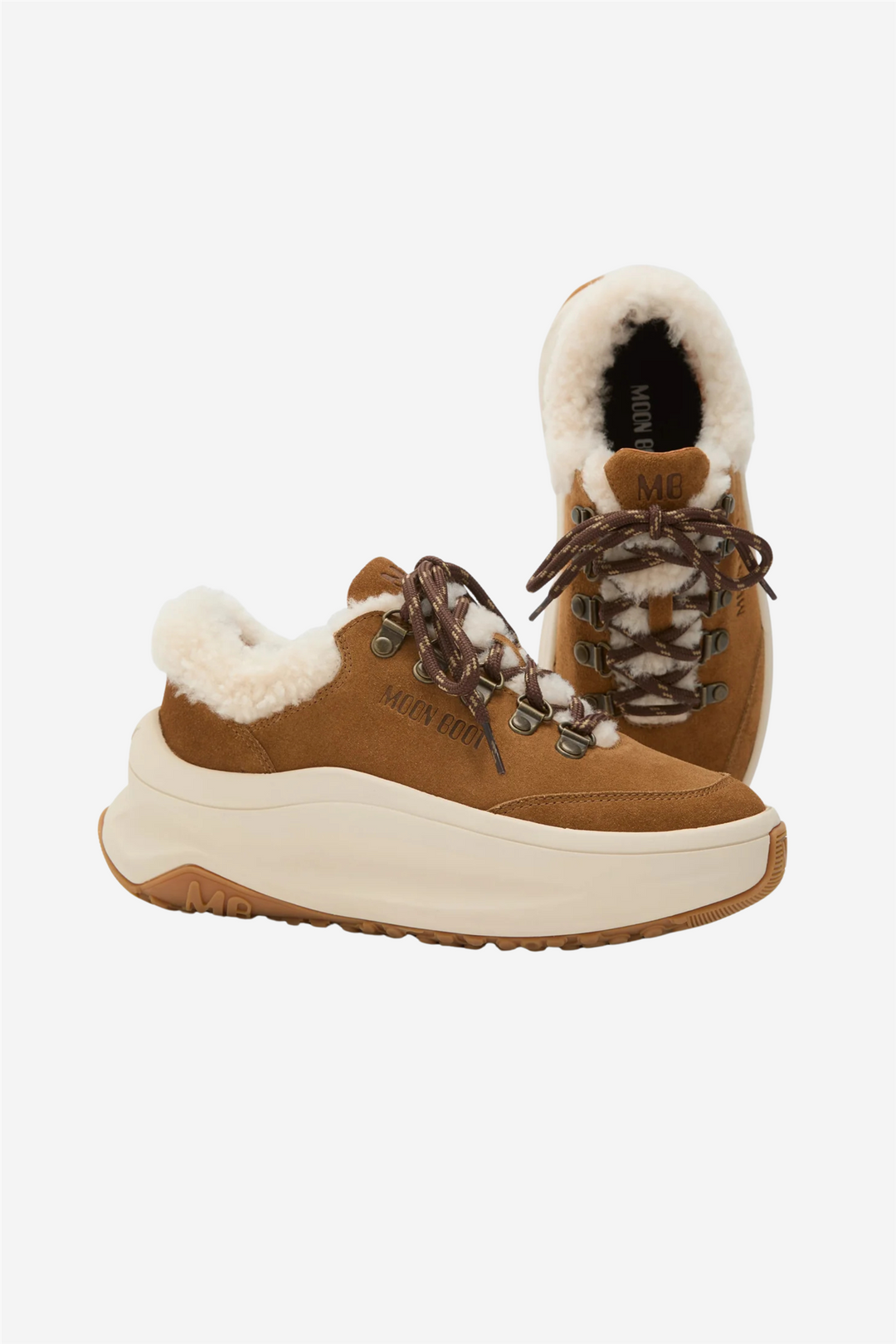 Moon Boot Sko City Shearling Cognac