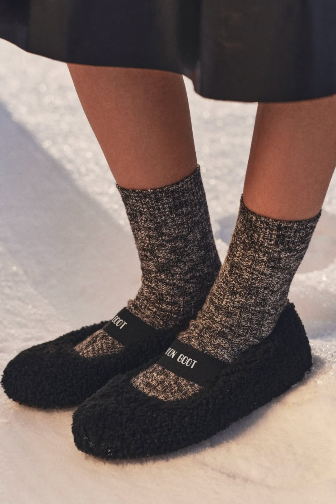 Moon Boot Sko MB Shearling Ballerina Black