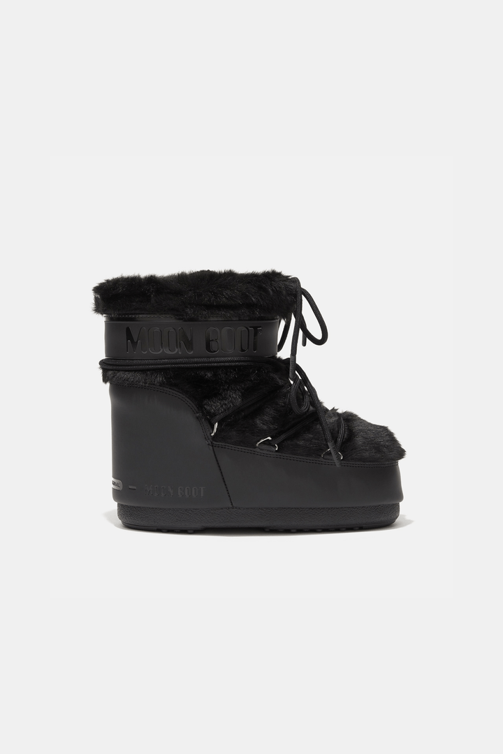 Moon Boots Sko Icon Black Low Faux-Fur Boots