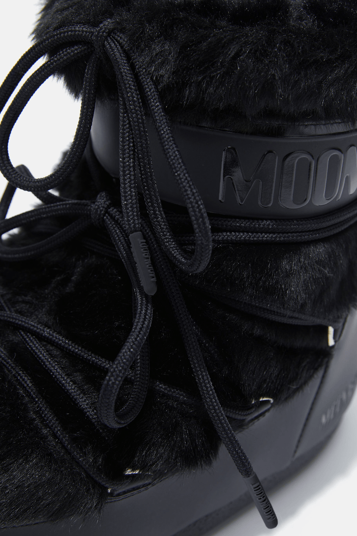 Moon Boots Sko Icon Black Low Faux-Fur Boots