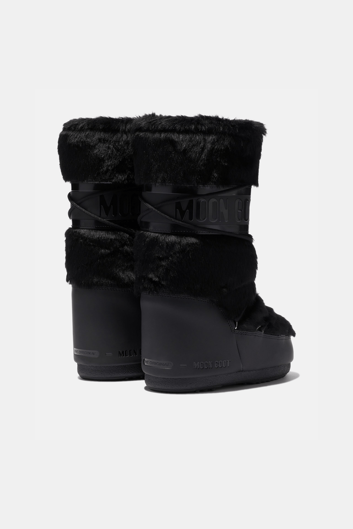 Moon Boots Sko Icon Faux Fur Black Boots