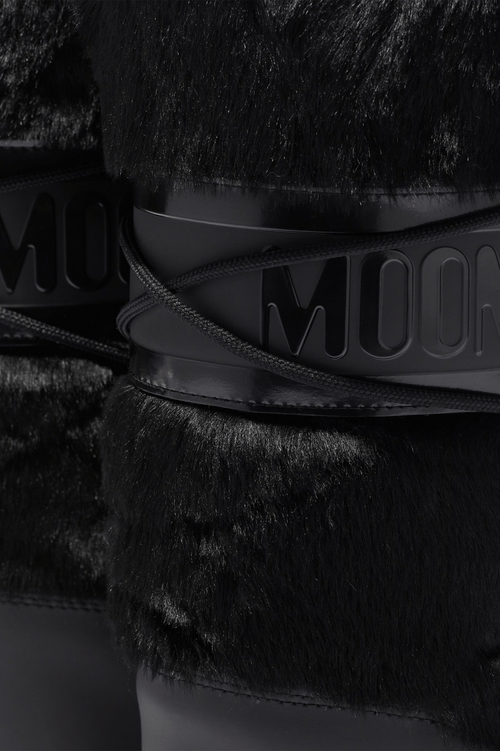 Moon Boots Sko Icon Faux Fur Black Boots