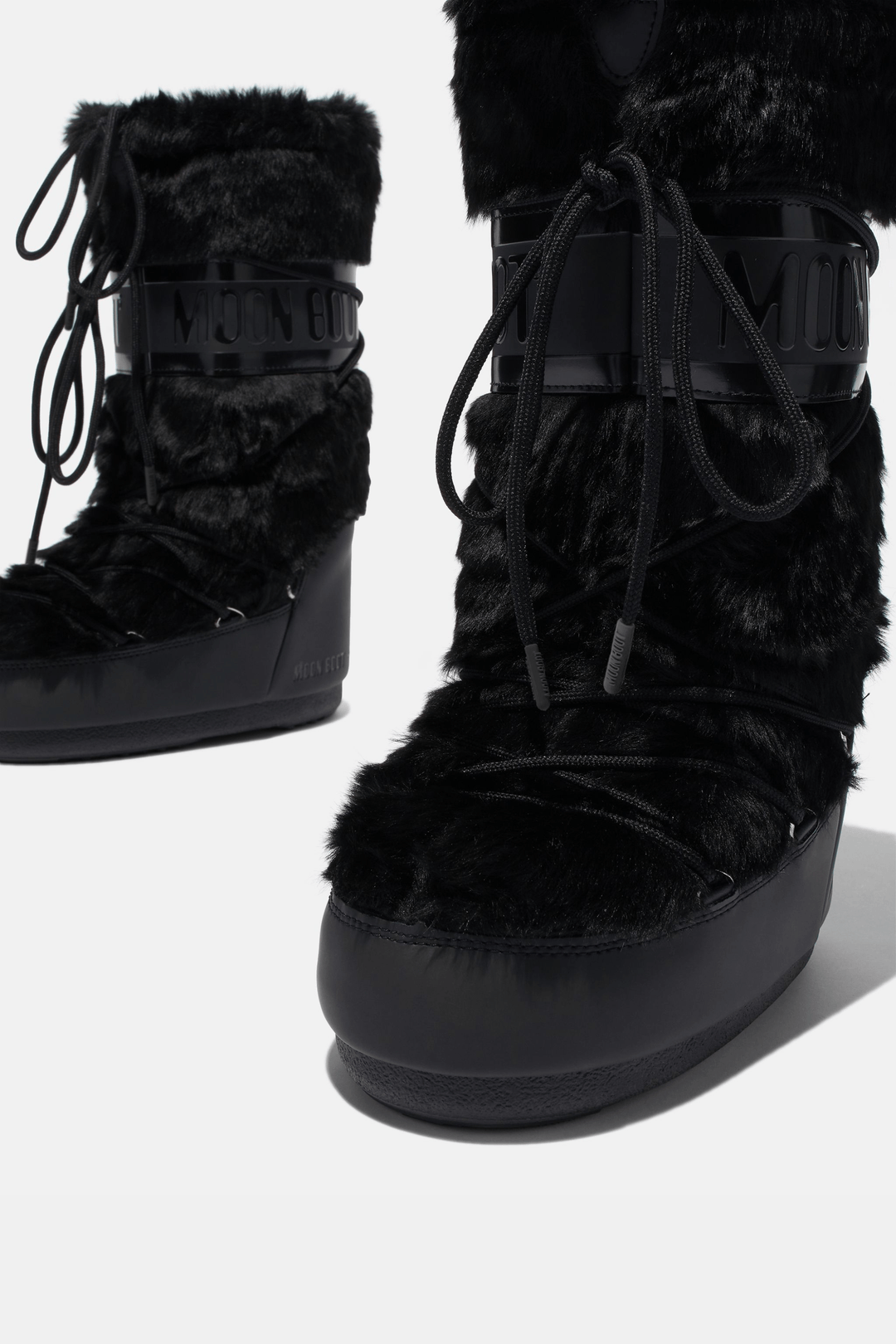 Moon Boots Sko Icon Faux Fur Black Boots