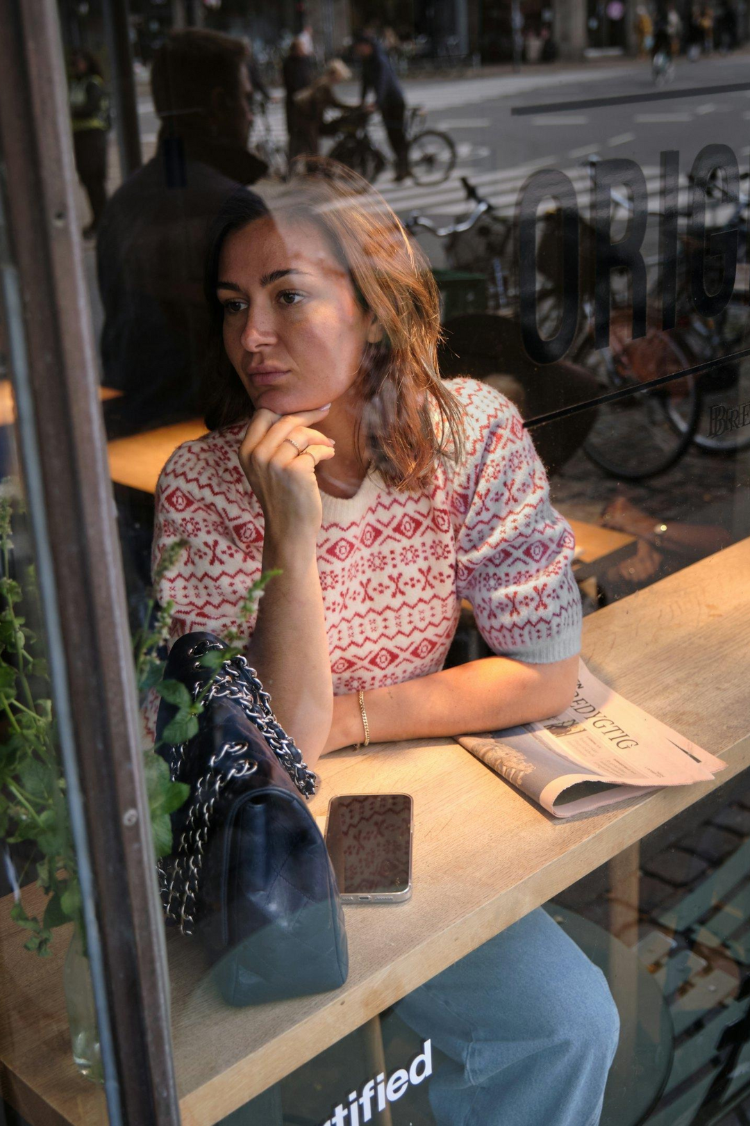 Neo Noir Bluser & Skjorter Abi Vintage Knit Blouse Red