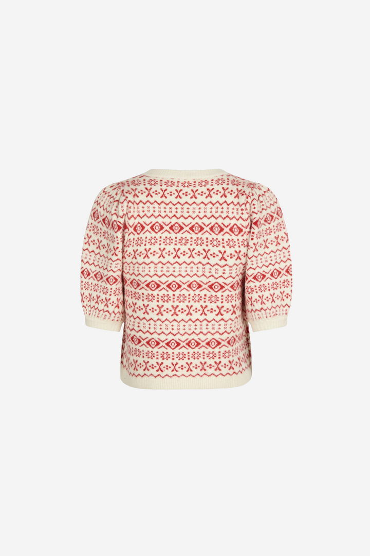 Neo Noir Bluser & Skjorter Abi Vintage Knit Blouse Red