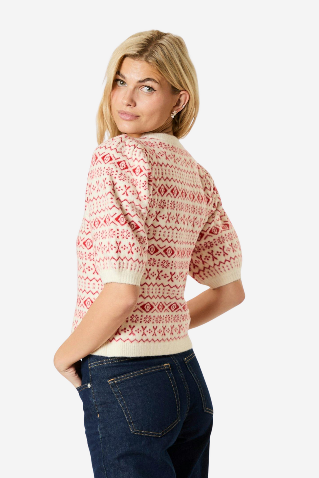 Neo Noir Bluser & Skjorter Abi Vintage Knit Blouse Red