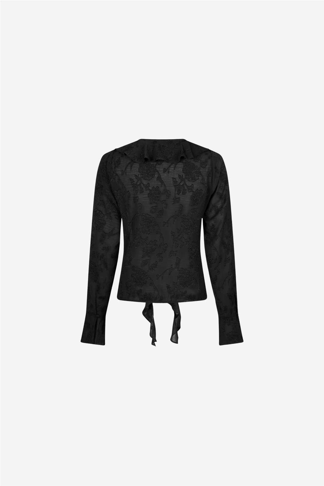 Neo Noir Bluser & Skjorter Anika Burnout Blouse Black