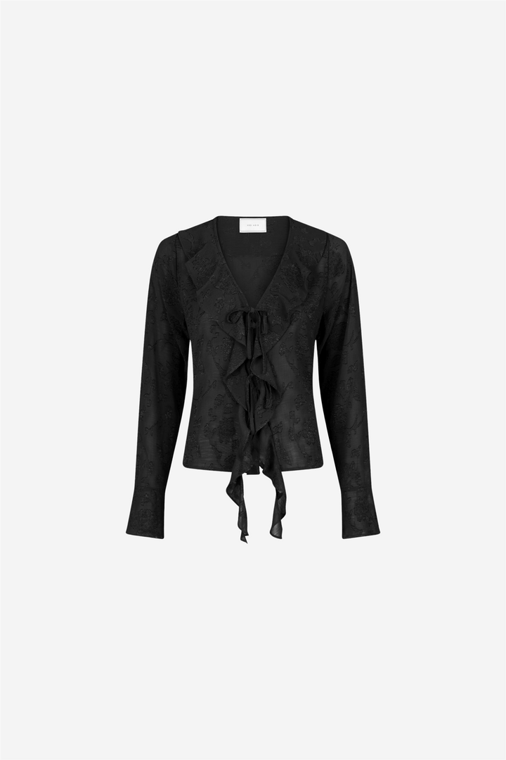 Neo Noir Bluser & Skjorter Anika Burnout Blouse Black