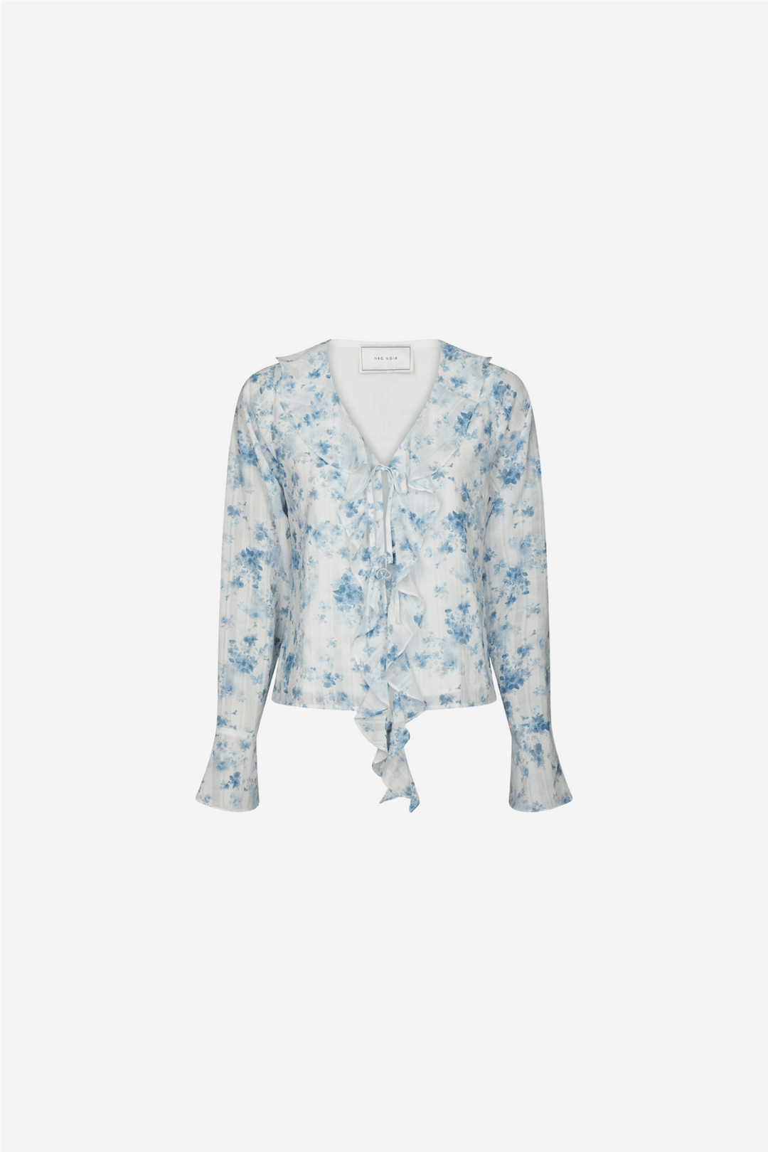 Neo Noir Bluser & Skjorter Anika Fleur Blouse Blue Floral