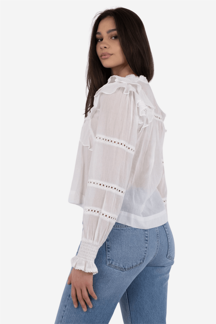 Neo Noir Bluser & Skjorter Aurika S Voile Blouse White
