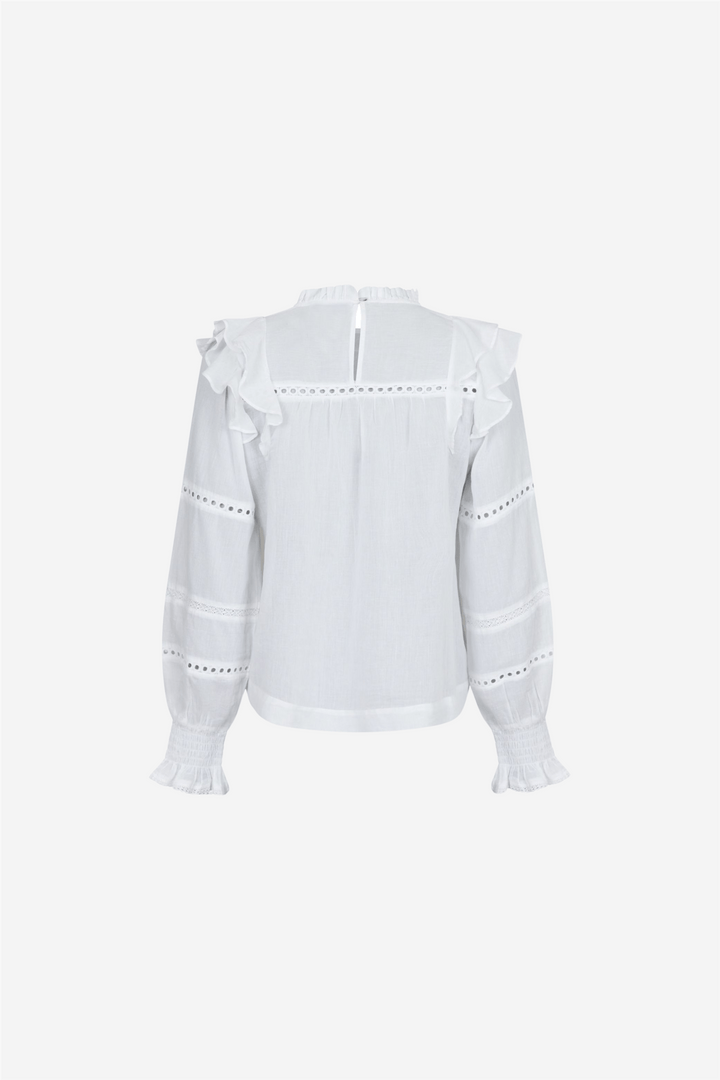 Neo Noir Bluser & Skjorter Aurika S Voile Blouse White