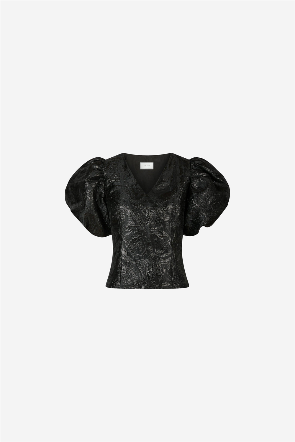 Neo Noir Bluser & Skjorter Camia Metallic Brocade Blouse Black