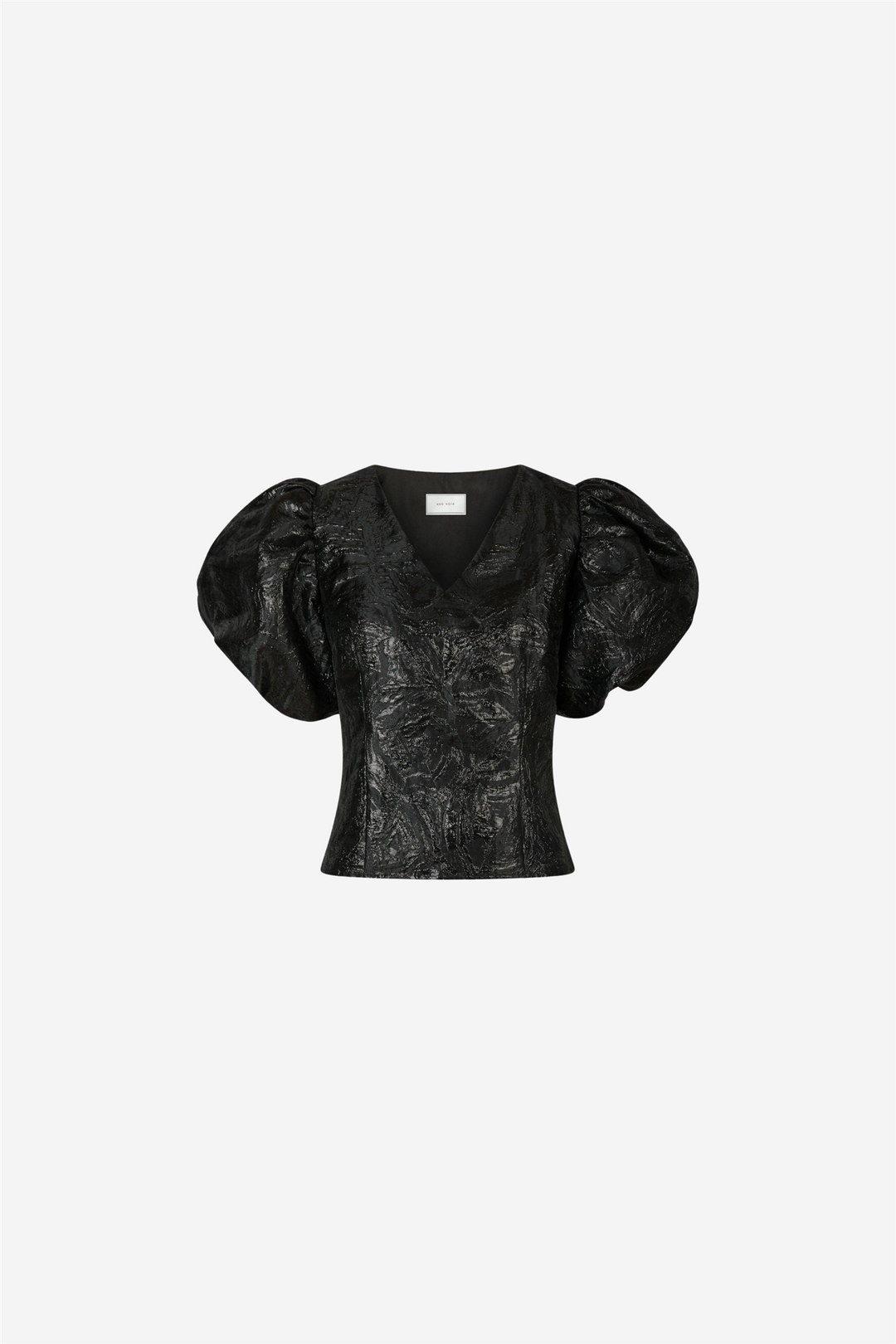 Neo Noir Bluser & Skjorter Camia Metallic Brocade Blouse Black