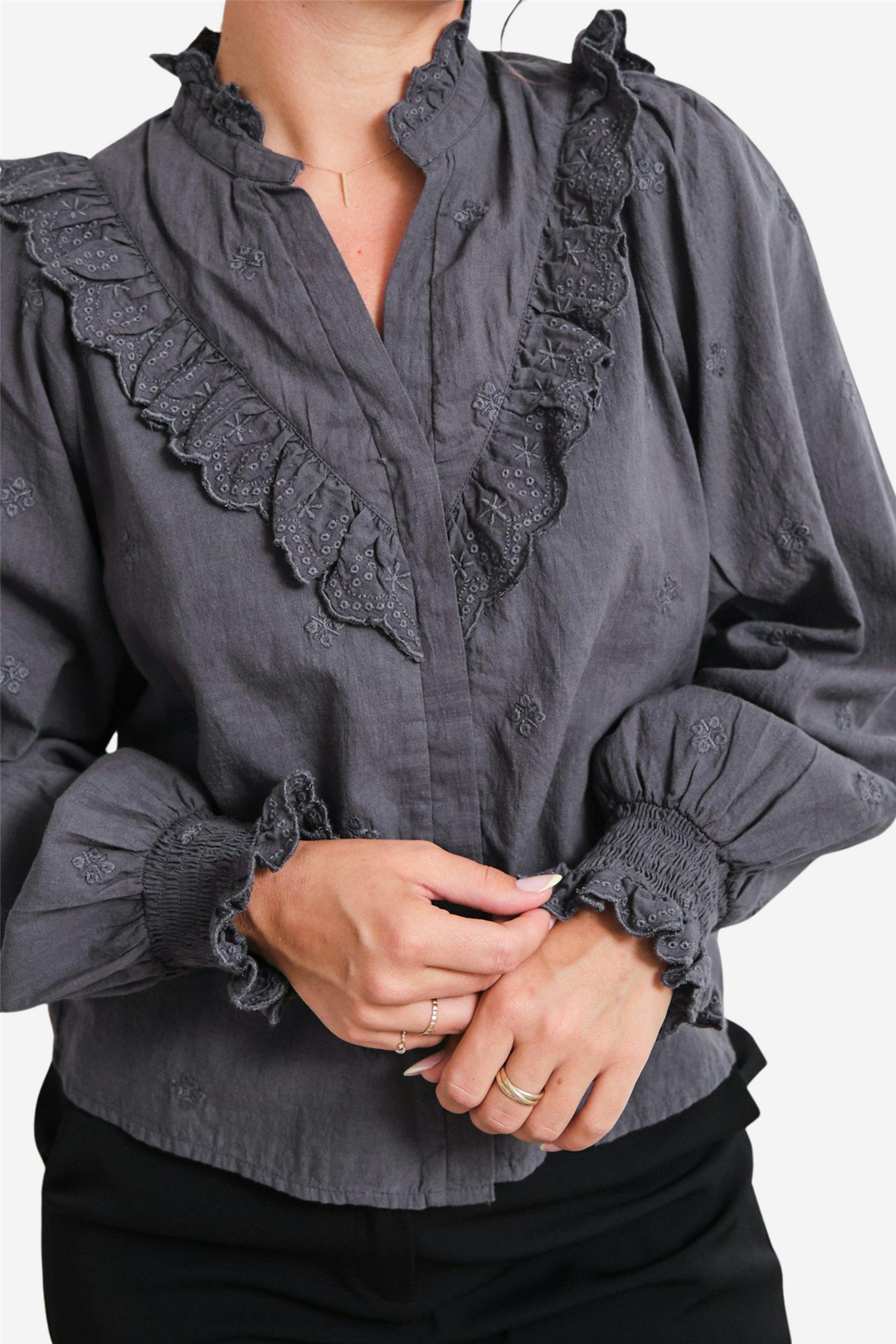 Neo Noir Bluser & Skjorter Degas Blouse Dark Grey