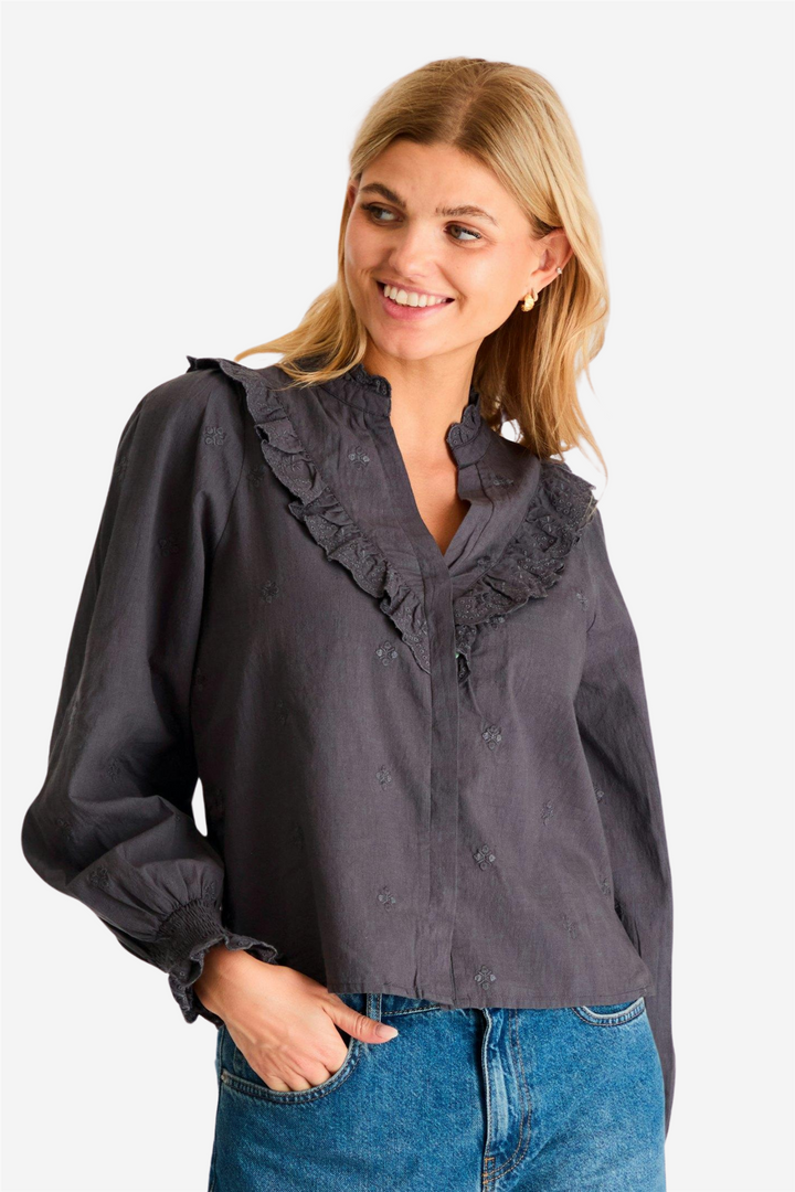 Neo Noir Bluser & Skjorter Degas Blouse Dark Grey