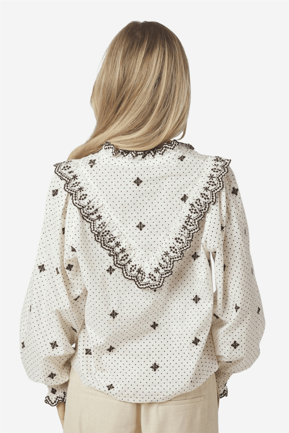 Neo Noir Bluser & Skjorter Degas Dot Blouse Off White