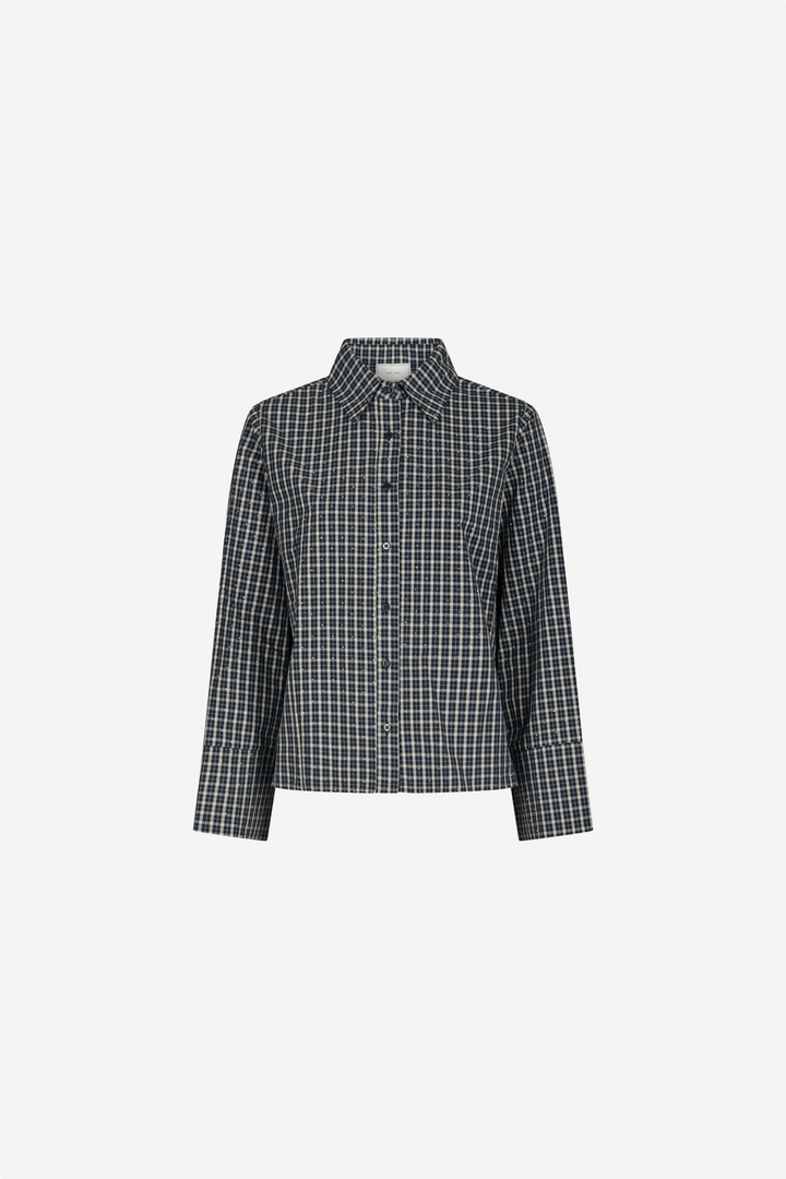 Neo Noir Bluser &amp; Skjorter Drew Check Bedaz Shirt Dark Blue