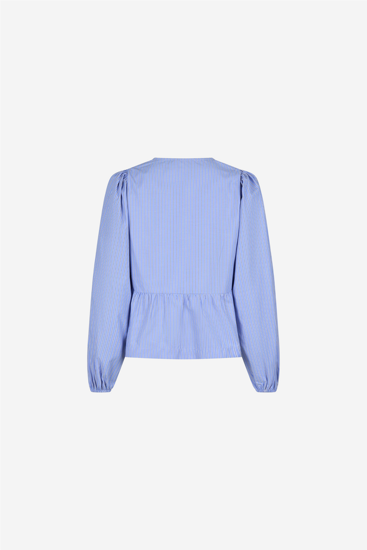 Neo Noir Bluser & Skjorter Esmée Stripe Blouse Blue