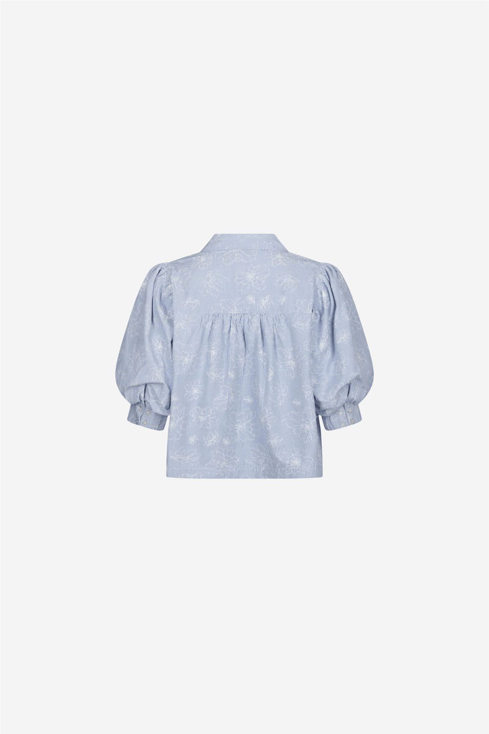 Neo Noir Bluser & Skjorter Etta Flower Stripe Shirt Light Blue