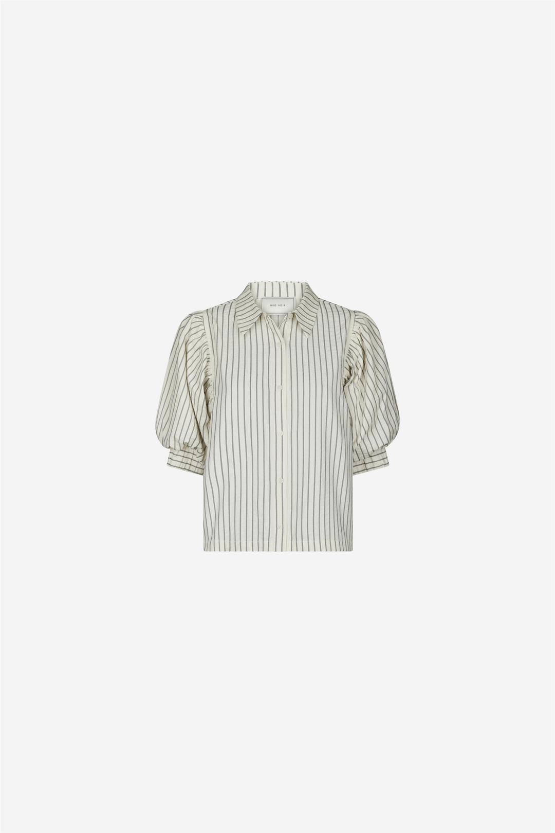 Neo Noir Bluser & Skjorter Etta Slim Stripe Shirt Off White