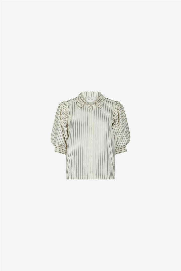 Neo Noir Bluser &amp; Skjorter Etta Slim Stripe Shirt Off White