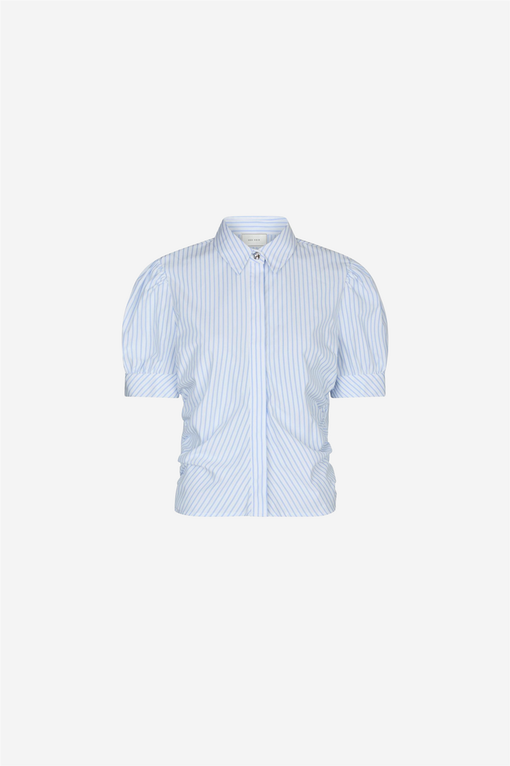Neo Noir Bluser & Skjorter Frannie Stripe Shirt White/Light Blue