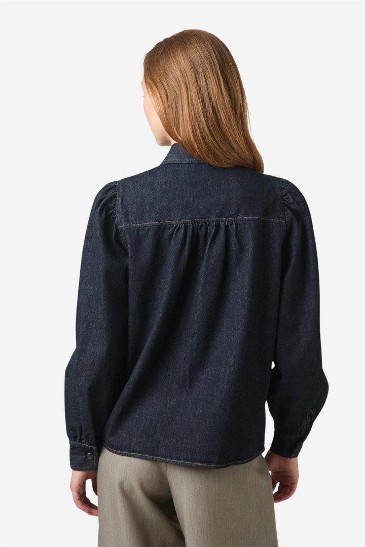 Neo Noir Bluser & Skjorter Jessa Denim Shirt Dark Blue