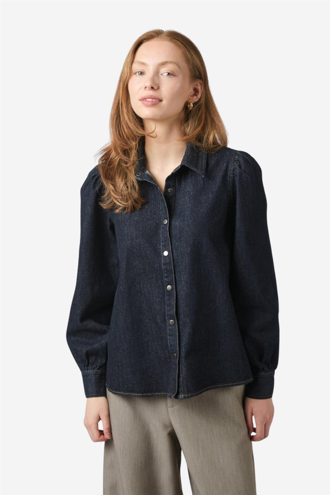 Neo Noir Bluser & Skjorter Jessa Denim Shirt Dark Blue