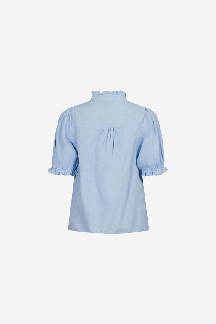 Neo Noir Bluser & Skjorter Odesa Linen Blouse Light Blue