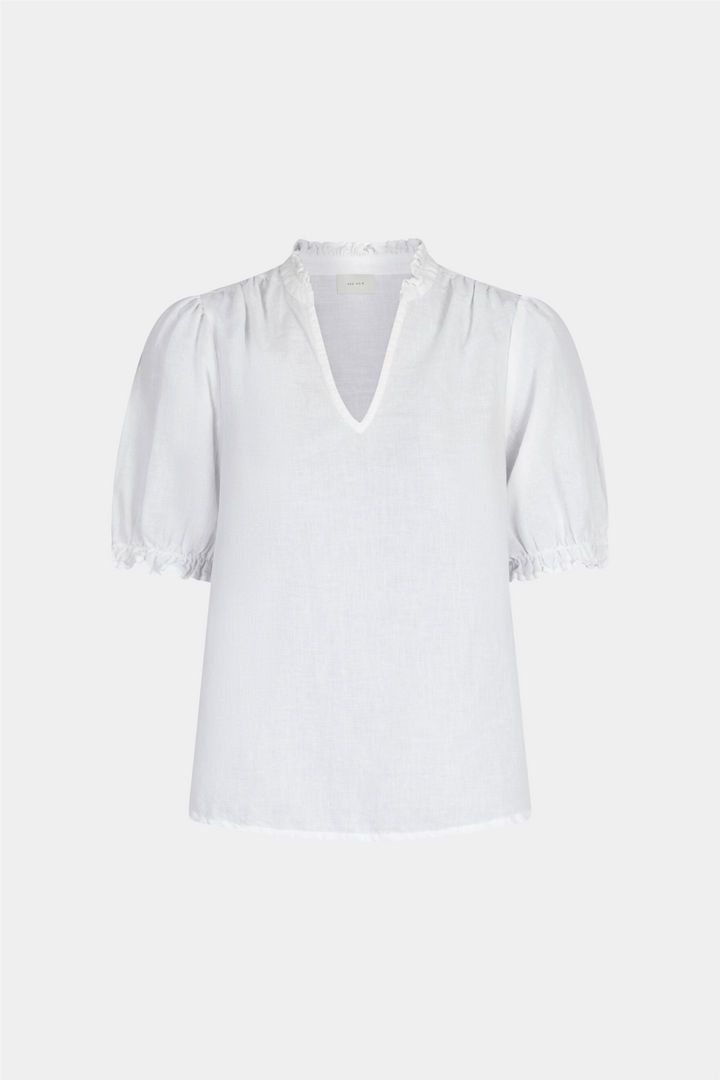 Neo Noir Bluser &amp; Skjorter Odesa Linen Blouse White
