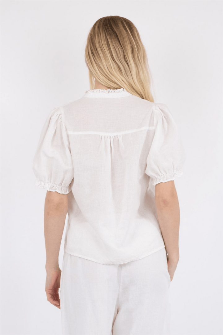 Neo Noir Bluser &amp; Skjorter Odesa Linen Blouse White