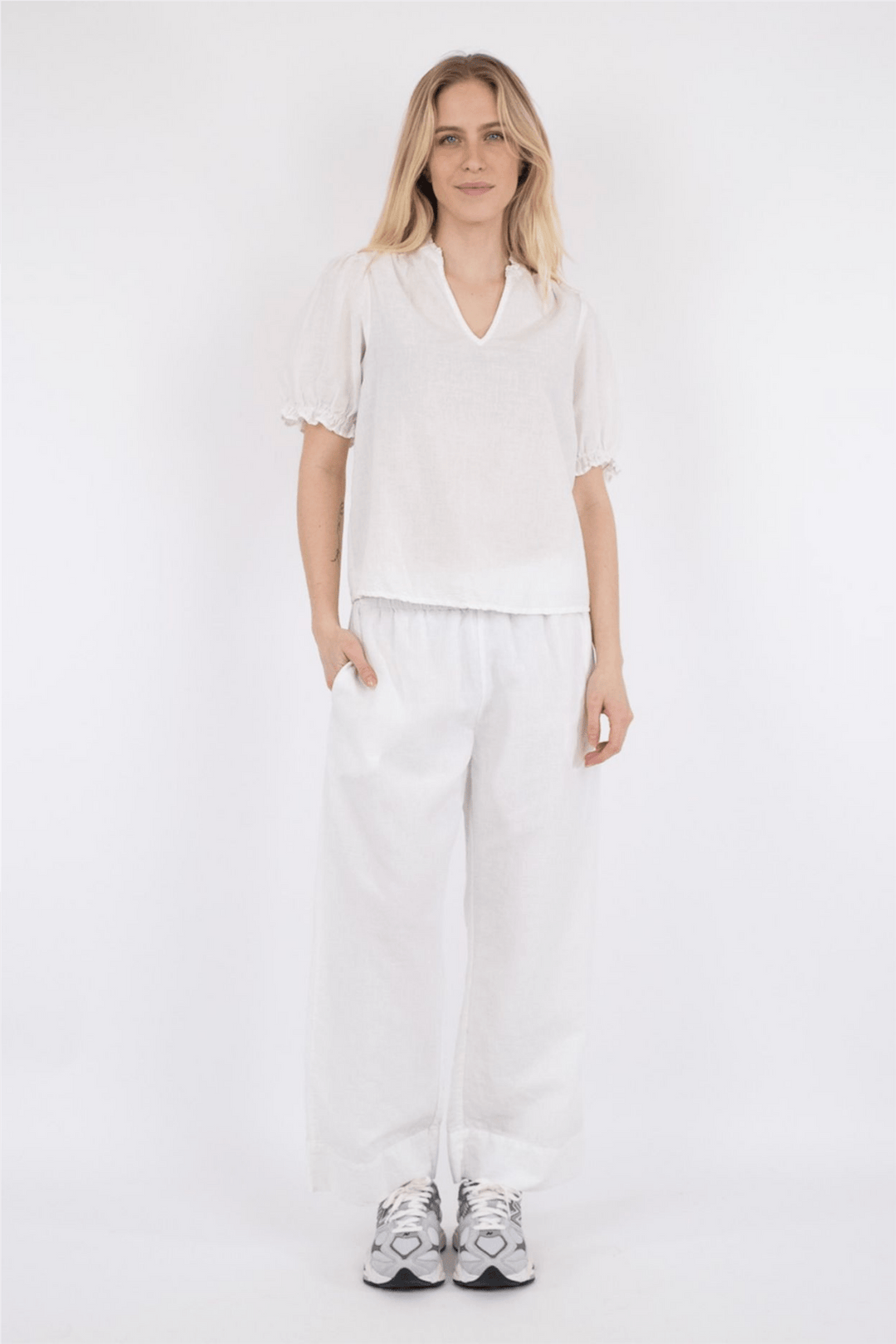 Neo Noir Bluser &amp; Skjorter Odesa Linen Blouse White