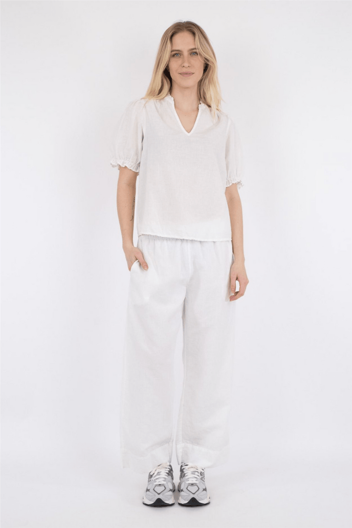 Neo Noir Bluser &amp; Skjorter Odesa Linen Blouse White