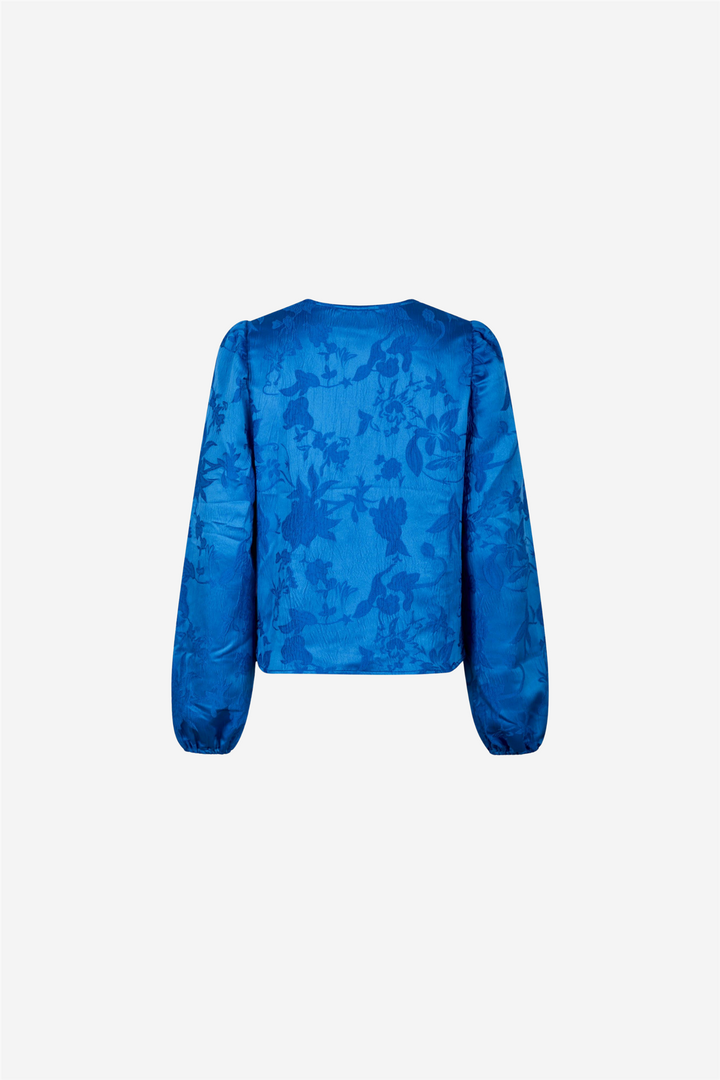 Neo Noir Bluser & Skjorter Palmino Jacquard Blouse Blue