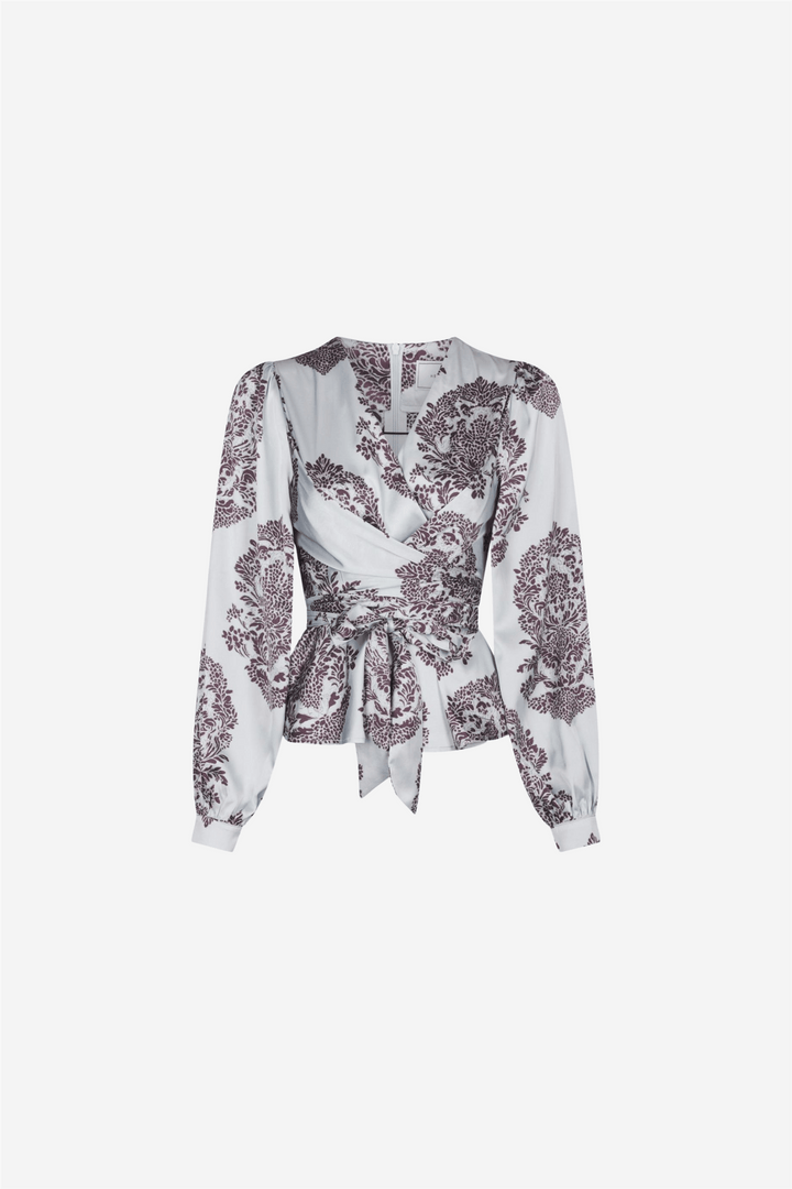 Neo Noir Bluser &amp; Skjorter Rista Deco Drop Blouse Light Blue
